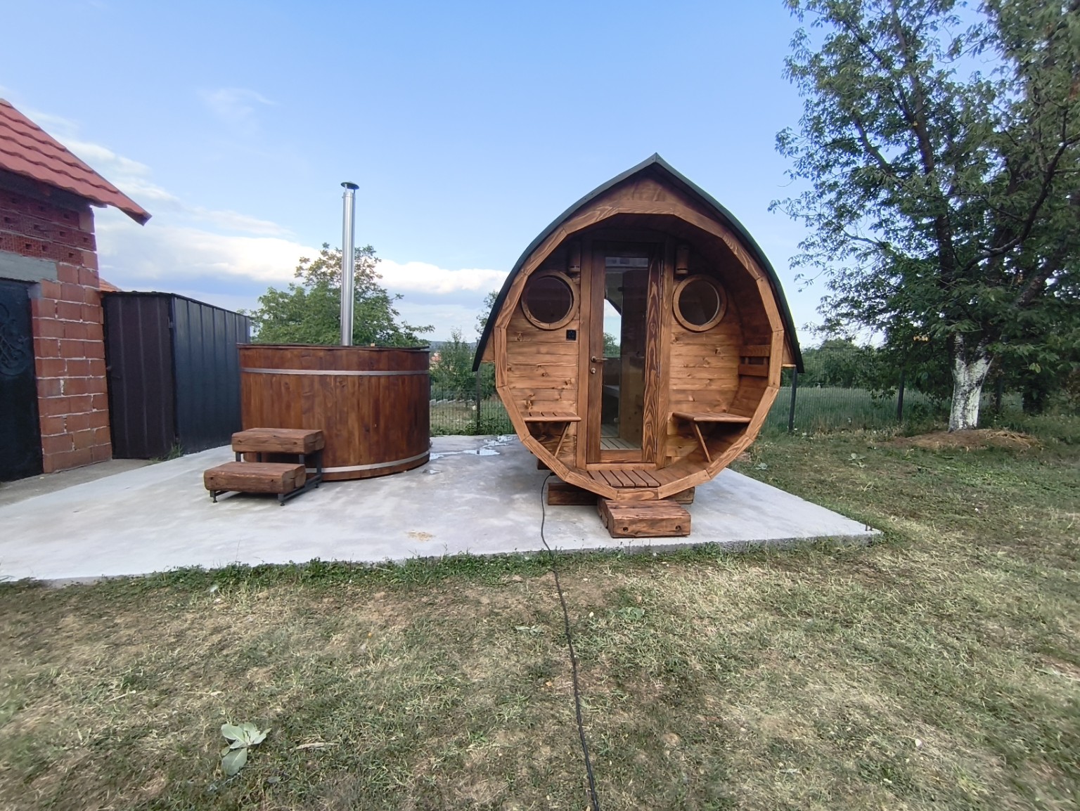 Bure sauna i hot tub